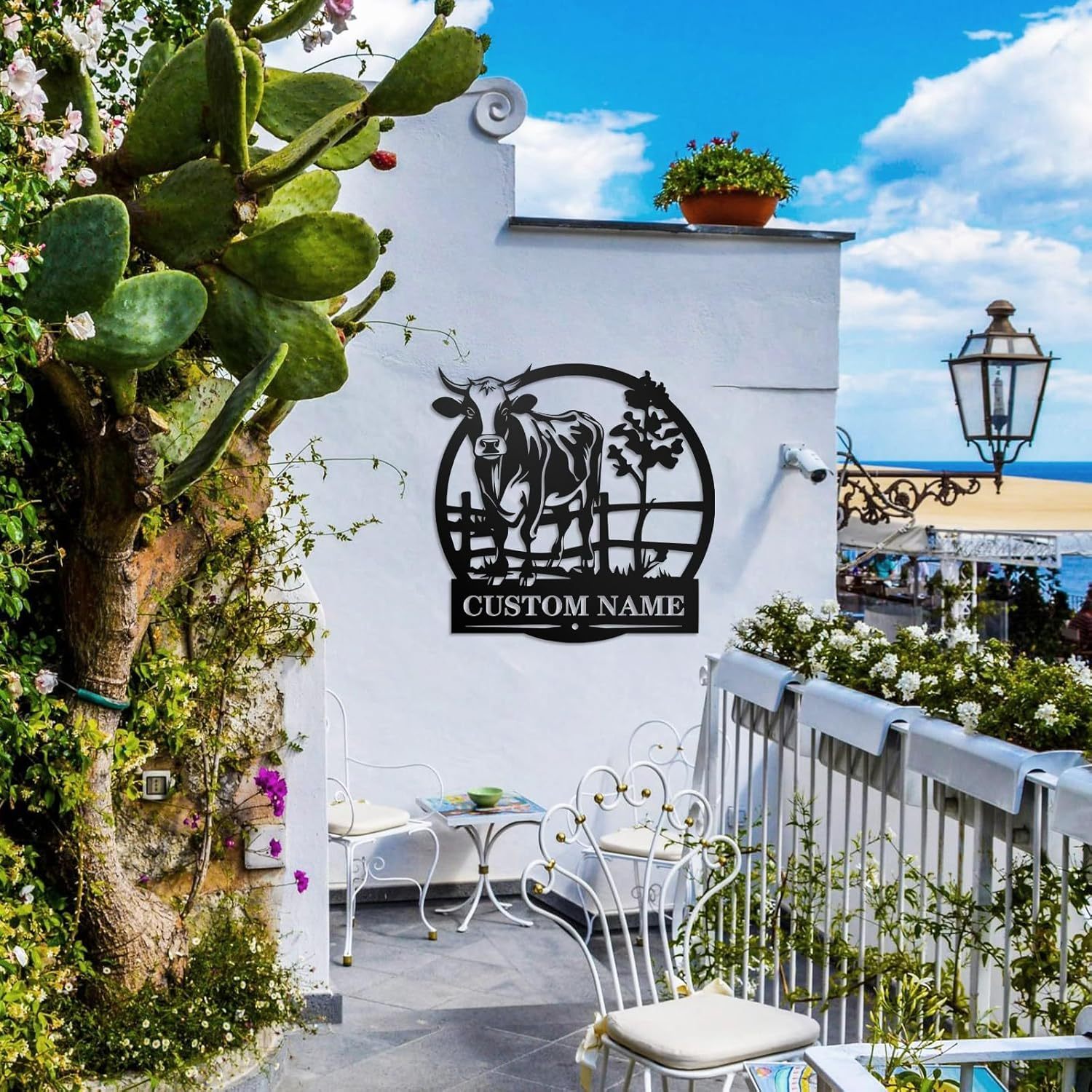 Personalized Beach Metal Sign, Custom Flamingo Metal Name Sign-MetalsignX