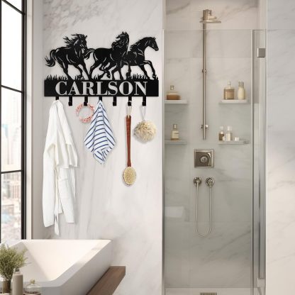 Personalized Key Holder on Wall, Custom Key Hanger Wall Mount with Name-MetalsignX