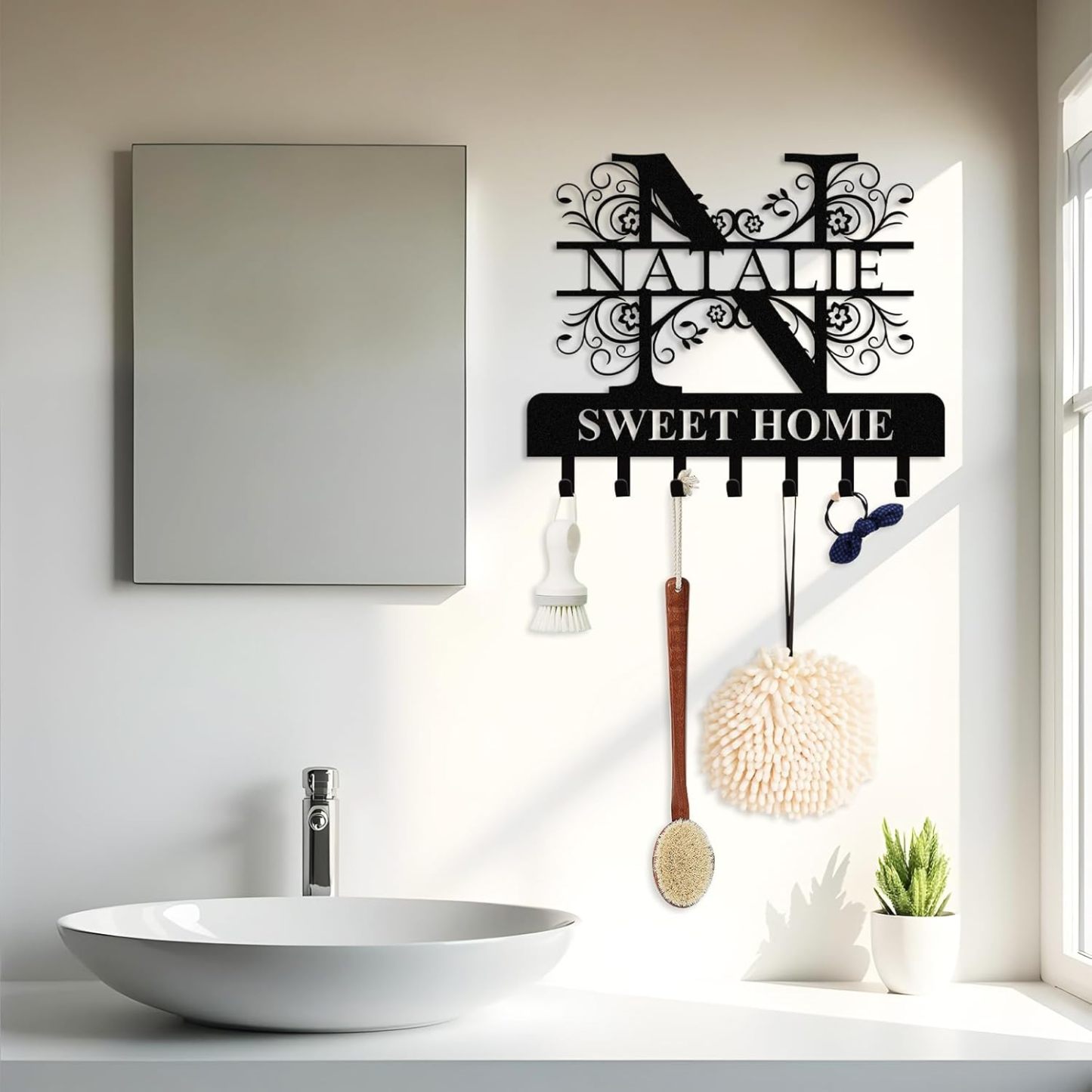 Personalized Key Holder for Wall, Custom Camping Wall Key Hooks with Name-MetalsignX