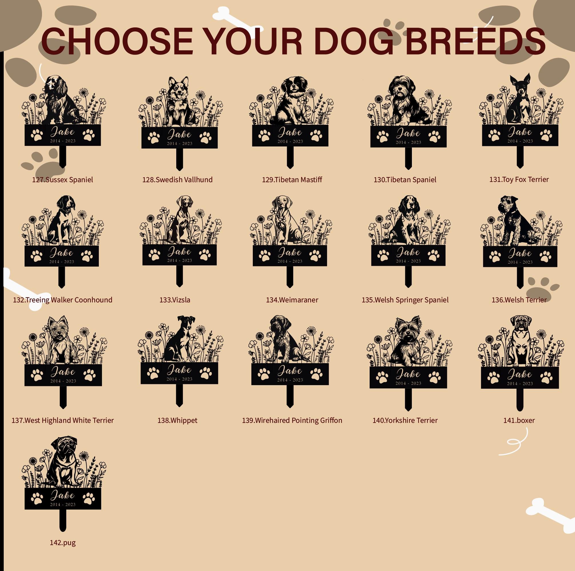 Custom Dog Memorial Stake, Pet Design Garden Sign, Gift for Pet, Dog Grave Marker, Personalized Dog Garden Sign, Pet Loss Gift