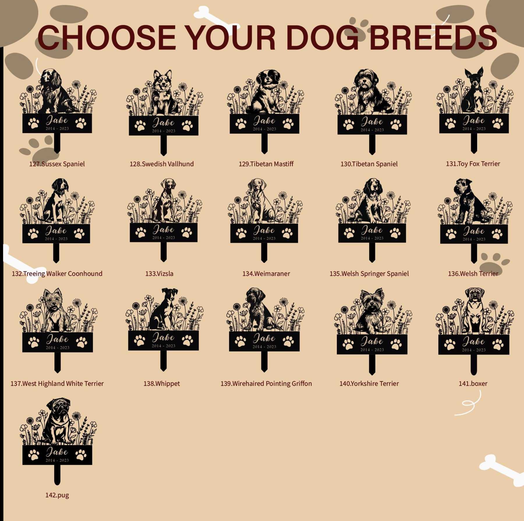 Custom Dog Memorial Stake, Pet Design Garden Sign, Gift for Pet, Dog Grave Marker, Personalized Dog Garden Sign, Pet Loss Gift