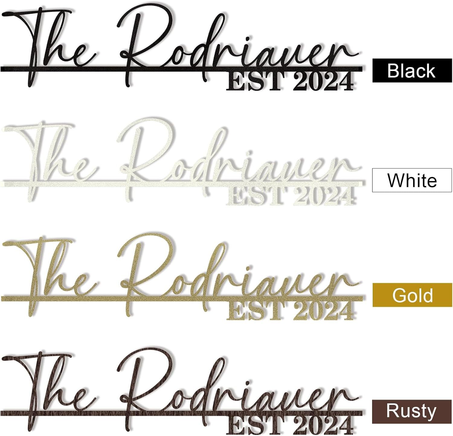 Personalized Metal Family Name Sign, Split Letter Monogram Wall Decor & Last Name Home Decor-MetalsignX