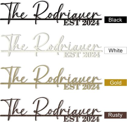 Personalized Metal Family Name Sign, Split Letter Monogram Wall Decor & Last Name Home Decor-MetalsignX