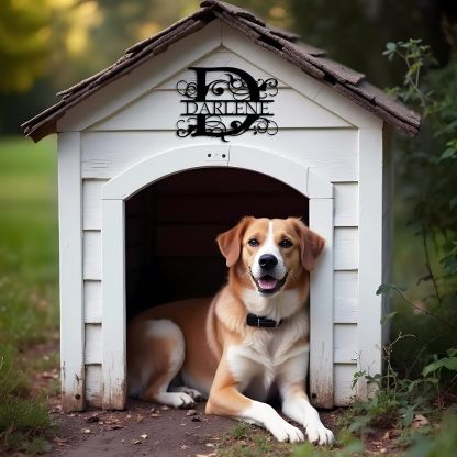 Custom Metal Signs, Family Name & Split Letter Monogram Wall Decor, Outdoor Metal Art & Personalized Wedding Gifts-MetalsignX