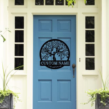 Personalized Butterfly Cabin Sign  | Outdoor Metal Wall Art | Bedroom Wall Decor | Housewarming Wedding Gifts-MetalsignX