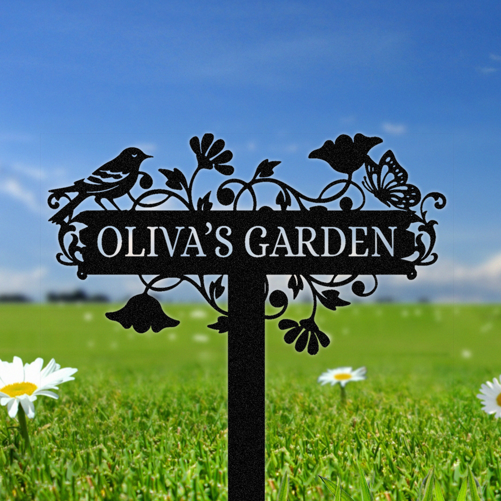 Personalized Metal Signs, Hummingbird Wall Art, Custom Family Name Sign, Outdoor Wall Decor, Metal Yard Art, Outdoor Decorations for Yard, Fence Decor, Housewarming Gifts Color10