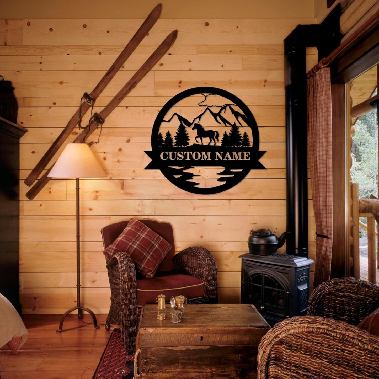 Personalized Beach Metal Sign, Custom Flamingo Metal Name Sign-MetalsignX