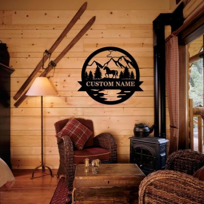 Personalized Beach Metal Sign, Custom Flamingo Metal Name Sign-MetalsignX