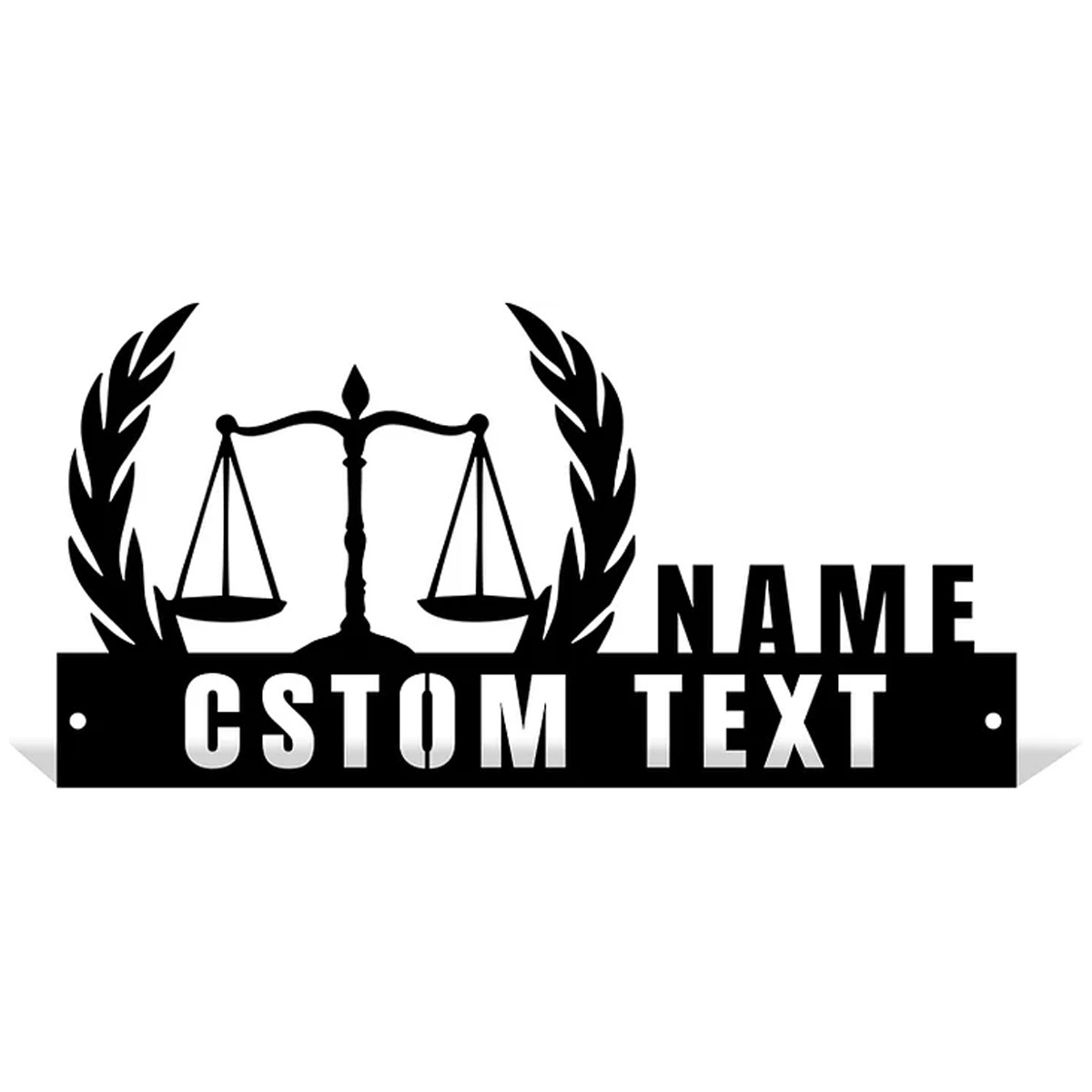  Custom Family Name Plate for Desk, Metal Sign Name Tags, Personalized Desk Accessories-MetalsignX