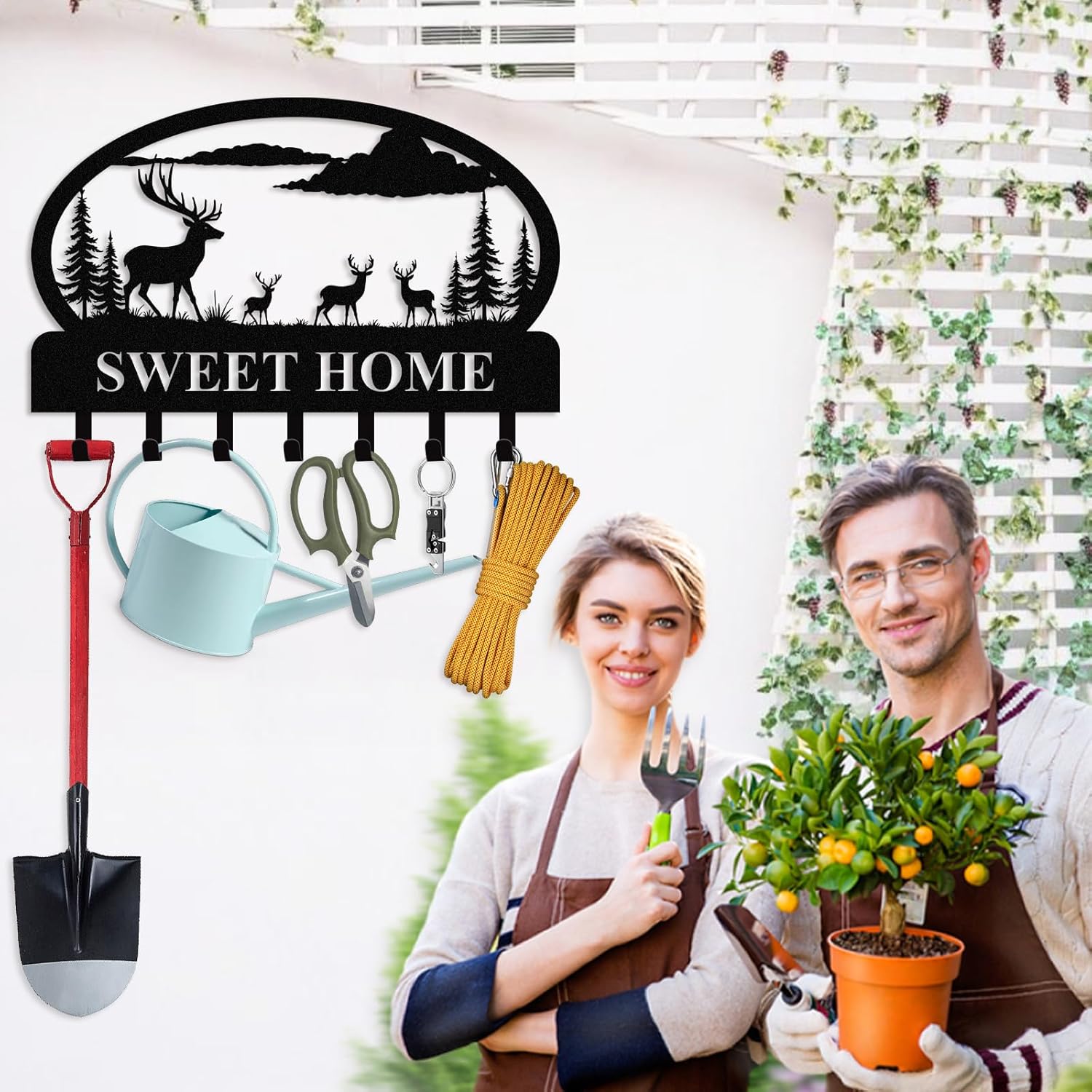 Personalized Key Holder for Wall, Custom Camping Wall Key Hooks with Name-MetalsignX