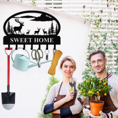 Personalized Key Holder for Wall, Custom Camping Wall Key Hooks with Name-MetalsignX