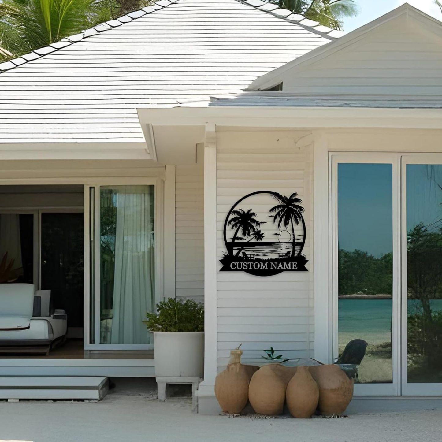 Personalized Lighthouse Metal Sign – Custom Nautical Outdoor Wall Decor for Beach House & Cabin-MetalsignX