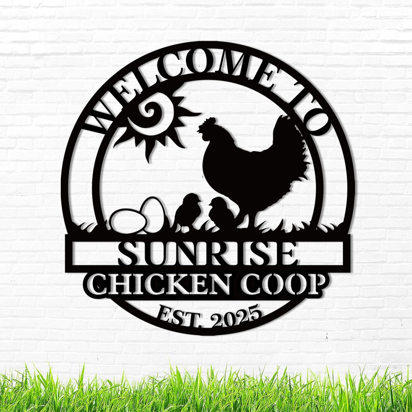 Custom Metal Signs Chicken Coop Signs for Farm Yard Decor