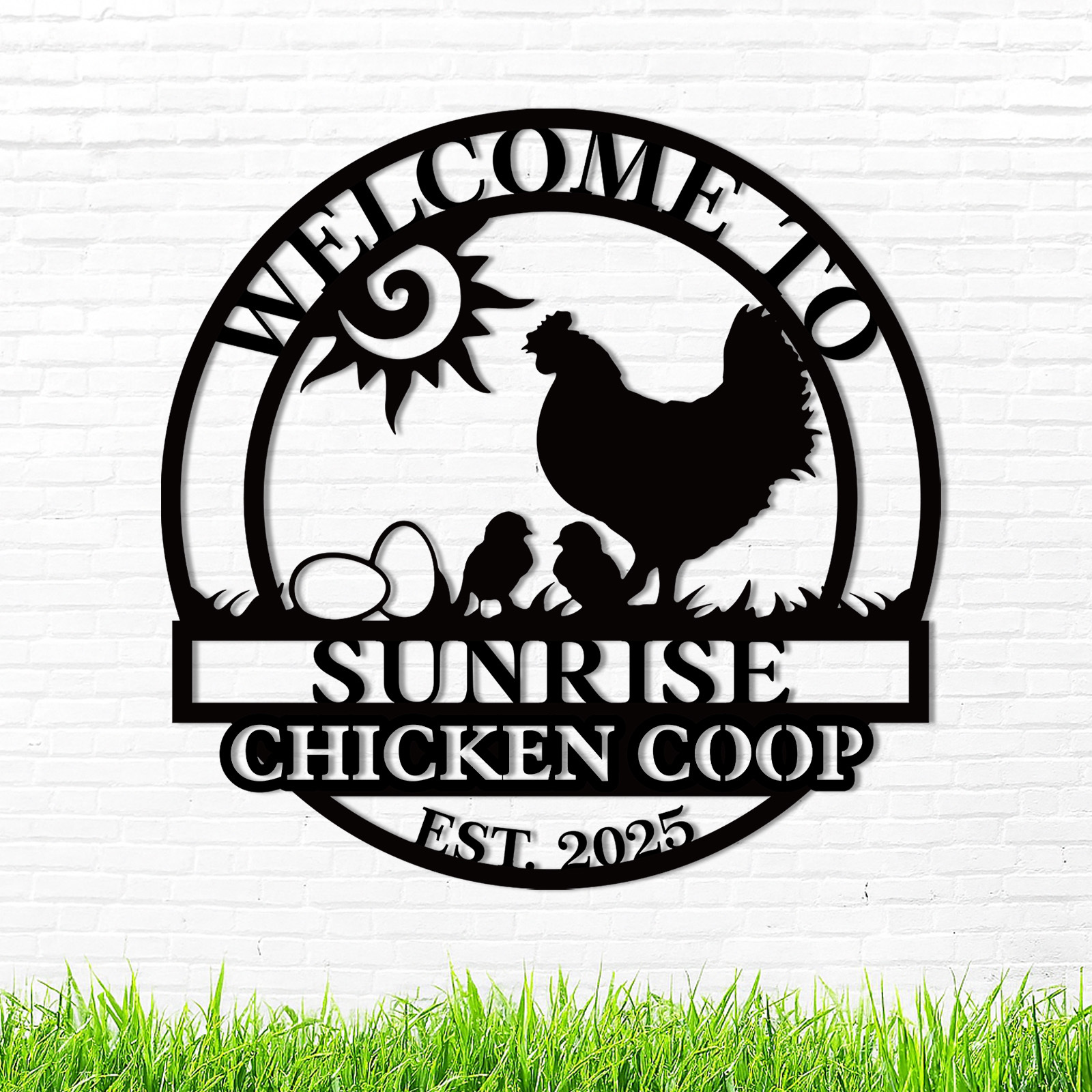 Custom Metal Signs Chicken Coop Signs for Farm Yard Decor