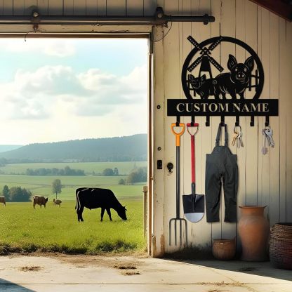 Personalized Key Holder for Wall, Custom Camping Wall Key Hooks with Name-MetalsignX