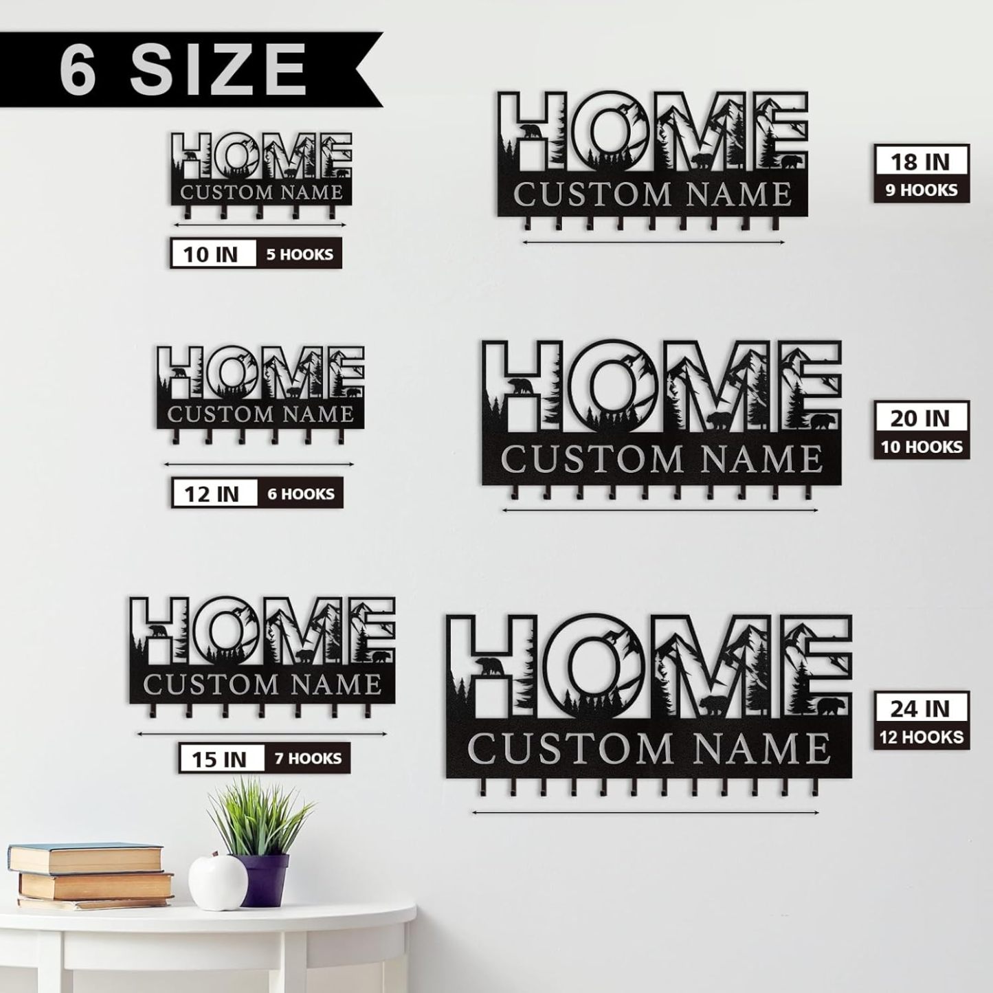 Personalized Key Holder on Wall, Custom Key Hanger Wall Mount with Name-MetalsignX