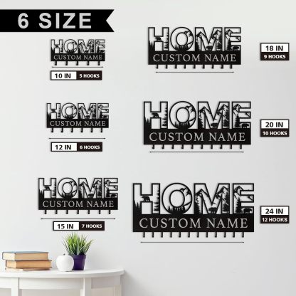 Personalized Key Holder on Wall, Custom Key Hanger Wall Mount with Name-MetalsignX