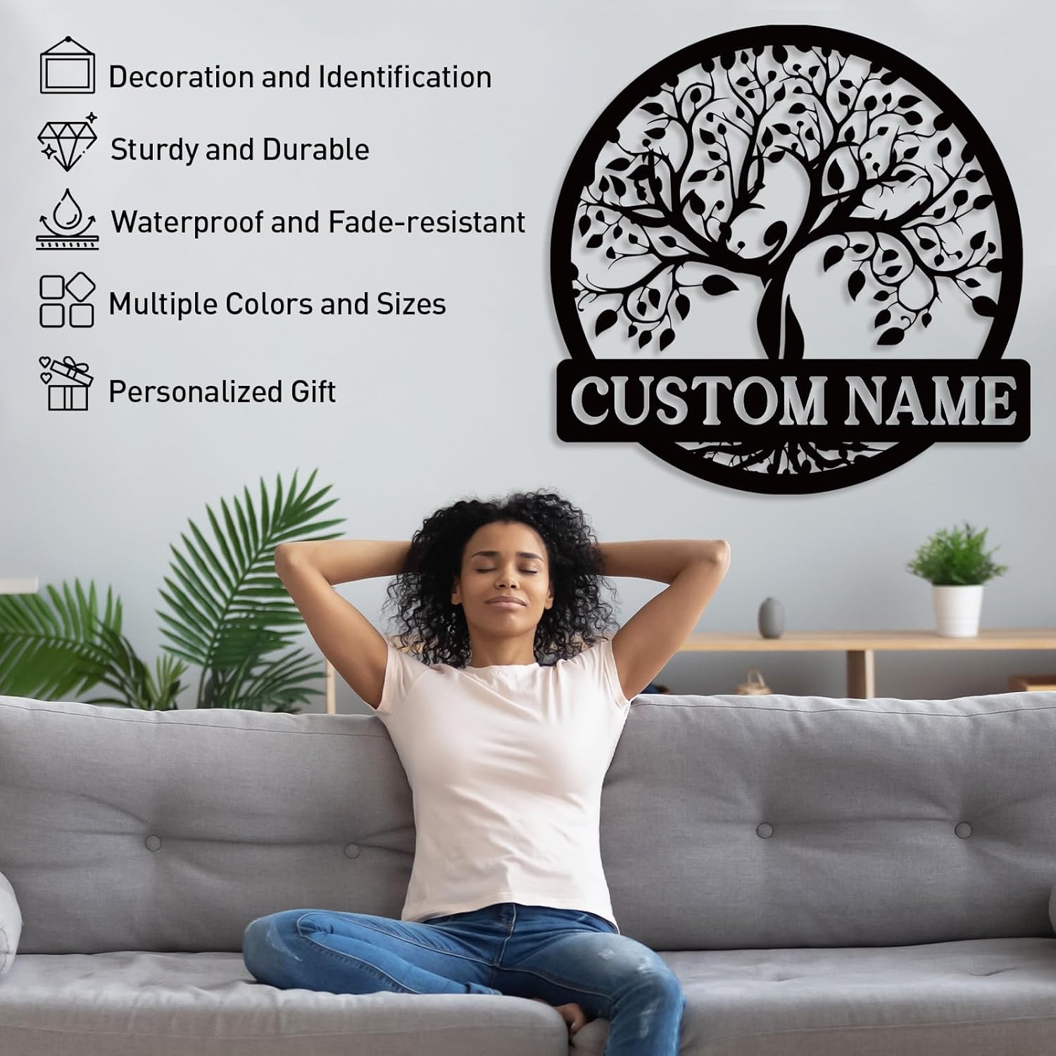 Personalized Metal Wall Art - Custom Family Name Sign for Weddings & Housewarming-MetalsignX