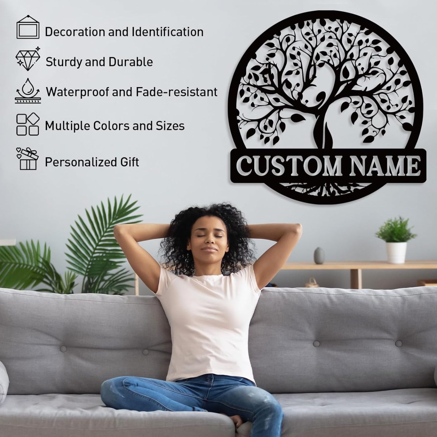 Personalized Metal Wall Art - Custom Family Name Sign for Weddings & Housewarming-MetalsignX