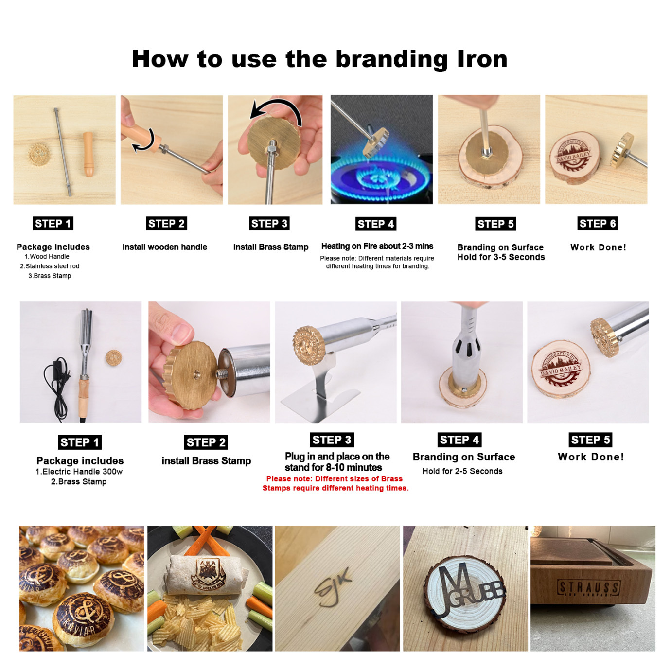 Custom Electric Branding Iron for Wood, Durable Personalized Logo Metal Branding Iron for Wood Burning Stamp Leather Meat, Handcrafted Design Weddings & Personalized Gifts