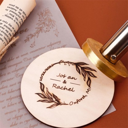 Handcrafted Branding Iron Brass Stamp For Wedding Custom Personalized Wood Burning Stamp Leather Stamp Branding Irons Stamp for Gifts
