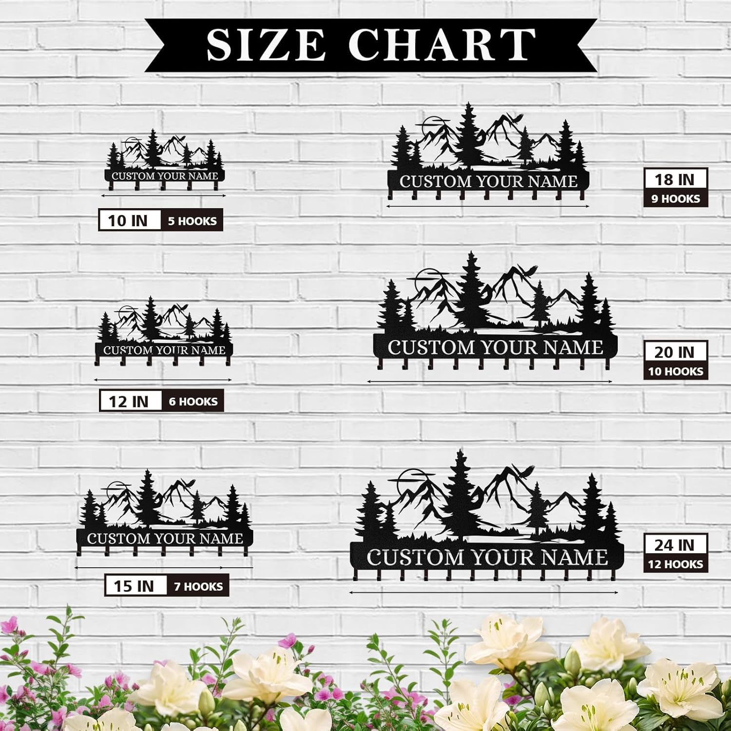 Personalized Key Holder for Wall, Custom Forest Deer Coat Rack Wall Hanging-MetalsignX