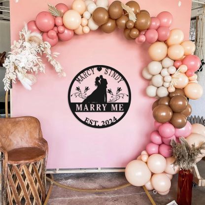 Personalized Wedding Metal Signs, Custom Wedding Date Sign, Engagement/Anniversary/Bridal Shower Gift ms003-MetalsignX