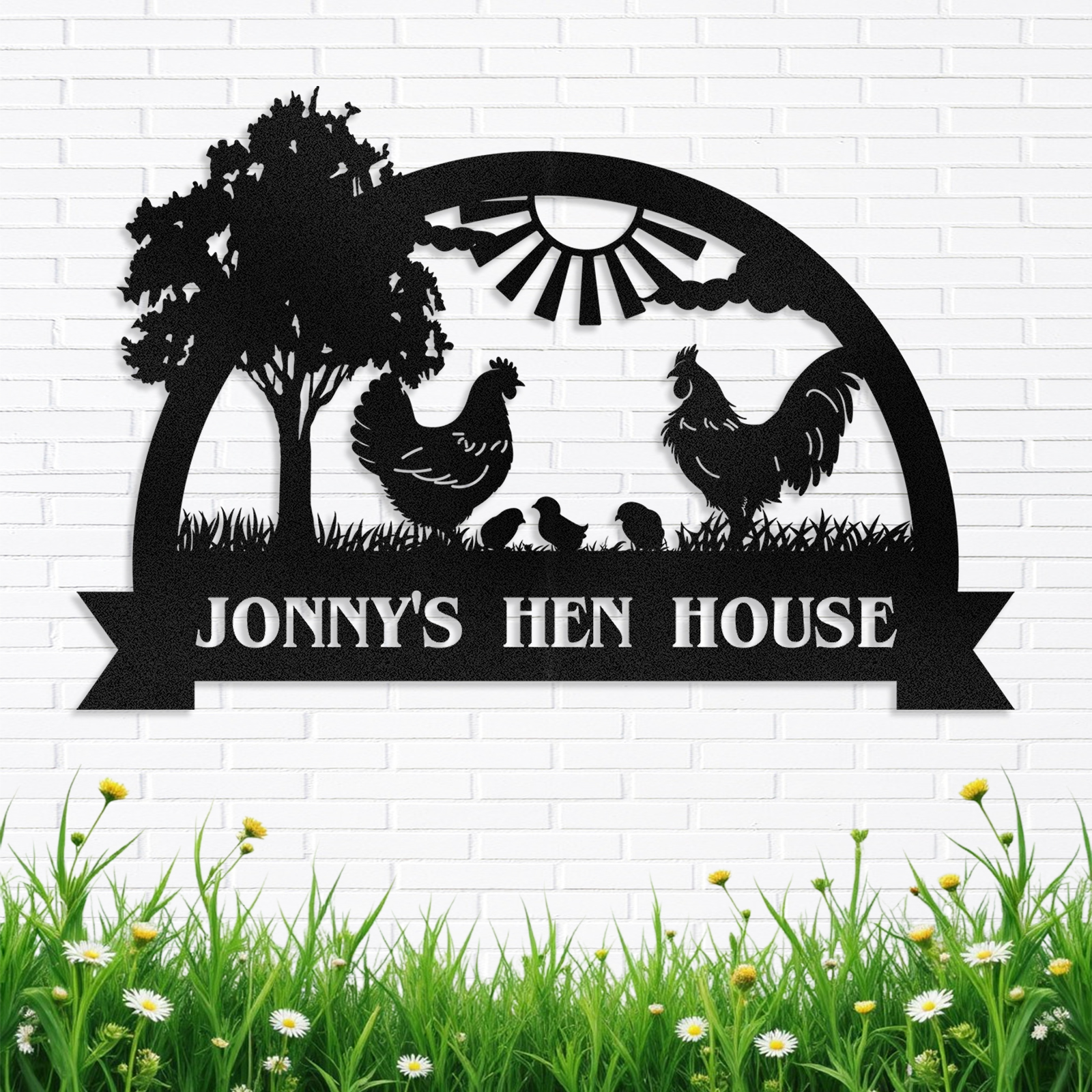 Personalized Chicken Coop Signs, Metal Funny Farm Decor, Chicken Coop Accessories, Metal Outdoor Wall Art, Custom Hen House Sign, Rustic Farmhouse Wall Decor for Farm Yard Garden Color10
