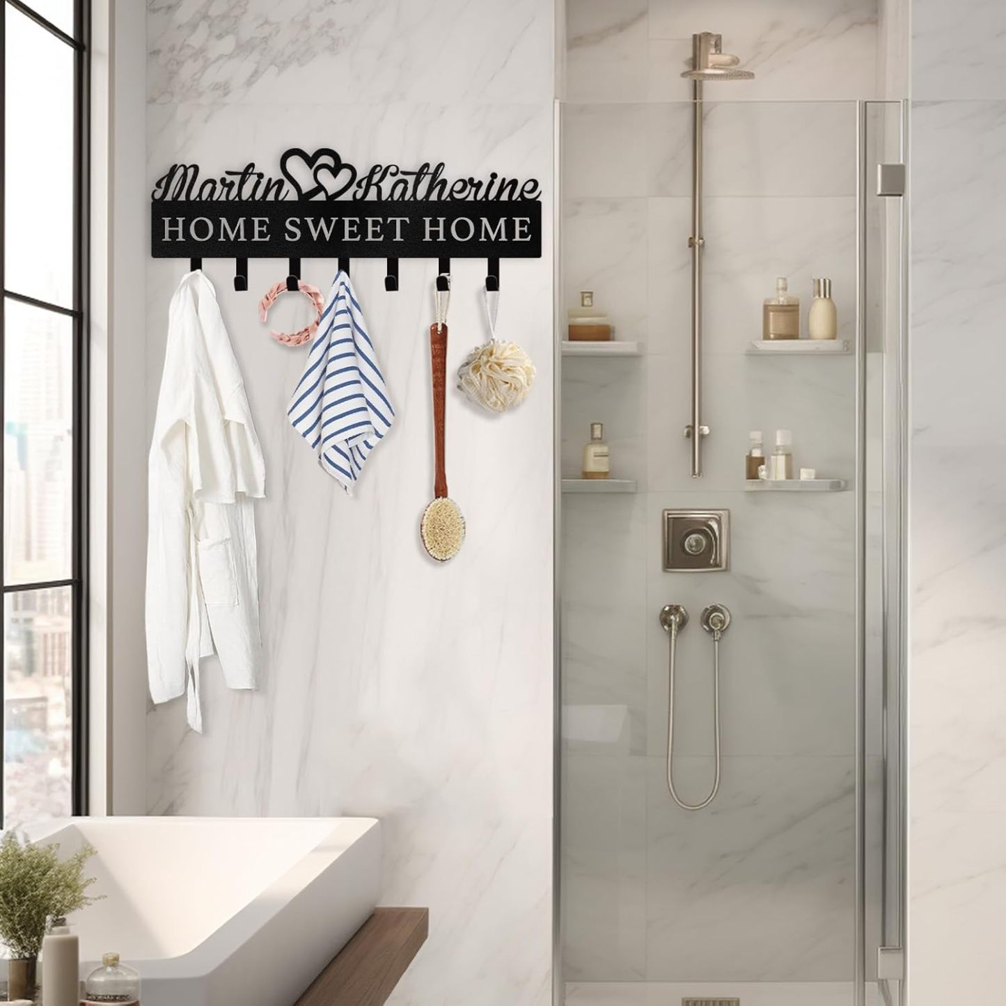 Personalized Key Holder on Wall, Custom Key Hanger Wall Mount with Name-MetalsignX