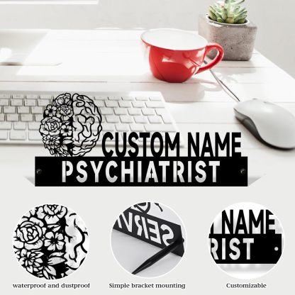  Custom Family Name Plate for Desk, Metal Sign Name Tags, Personalized Desk Accessories-MetalsignX