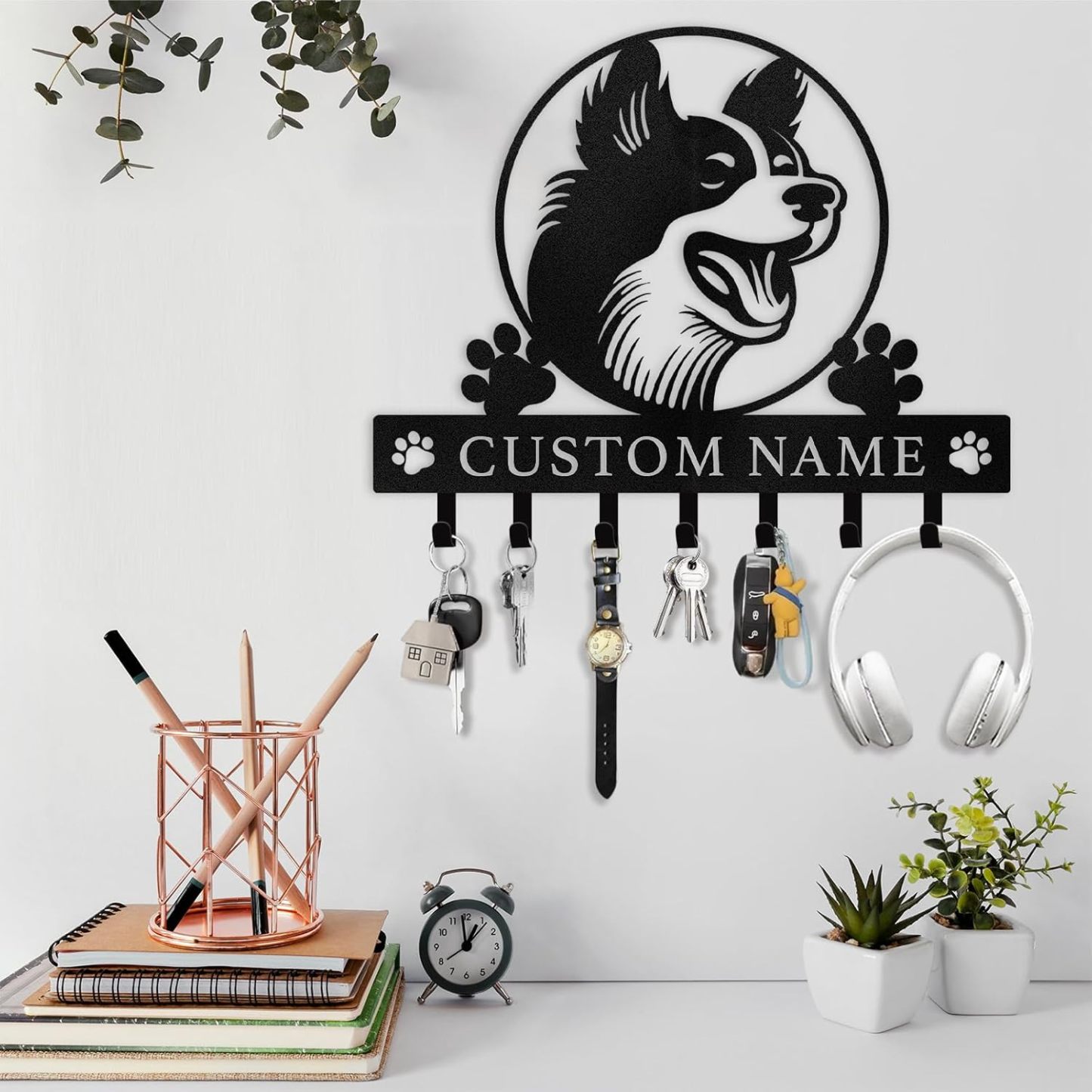 Personalized Key Holder on Wall, Custom Key Hanger Wall Mount with Name-MetalsignX