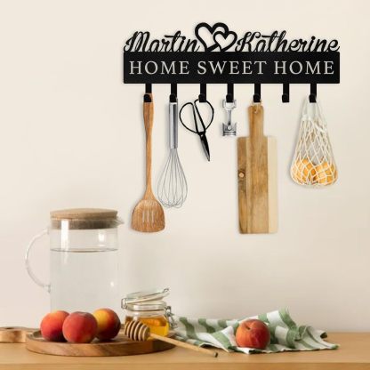 Personalized Key Holder on Wall, Custom Key Hanger Wall Mount with Name-MetalsignX