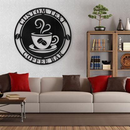 Personalized Kitchen Wall Plaque - Coffee, BBQ & Wine Metal Art for Food Lovers-MetalsignX