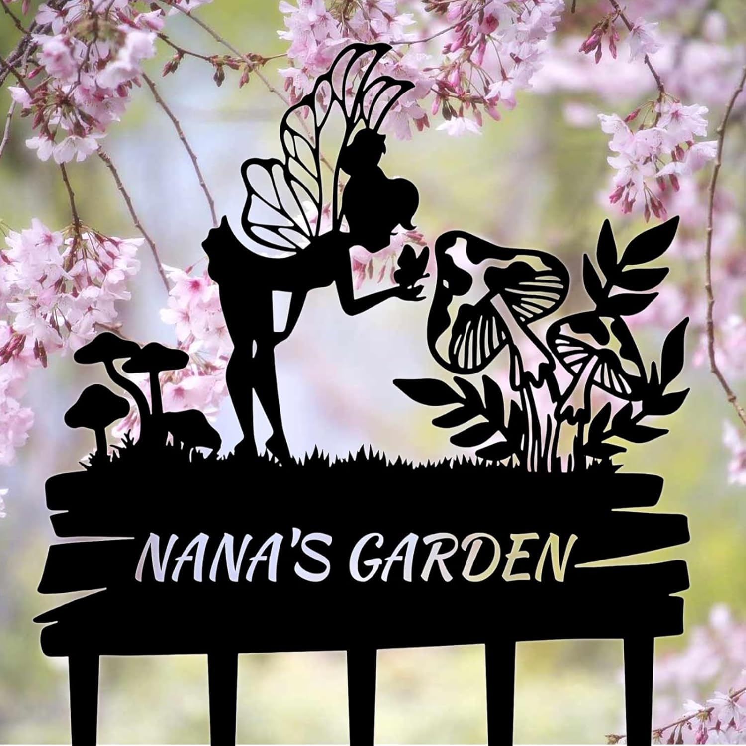 Handcrafted Fairy Garden Stake , Rustic Metal Sign for Magical Yard Spaces-MetalsignX