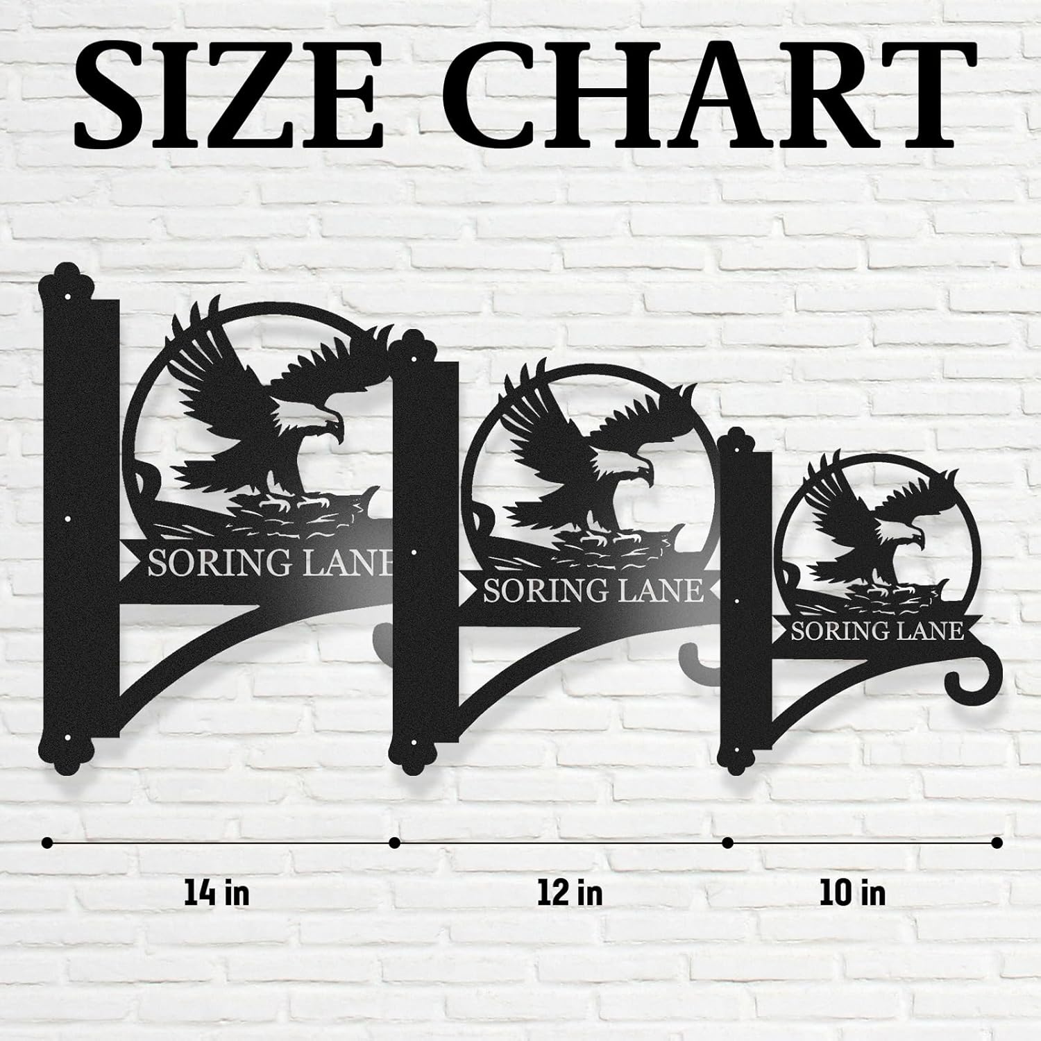 Personalized Iron Hanging Plant Bracket, Customizable Decorative Wall Plant Hanger Indoor Outdoor, Custom Name Bird Feeder Hook, Anti Rust Metal Hook for Wind Chimes Lantern