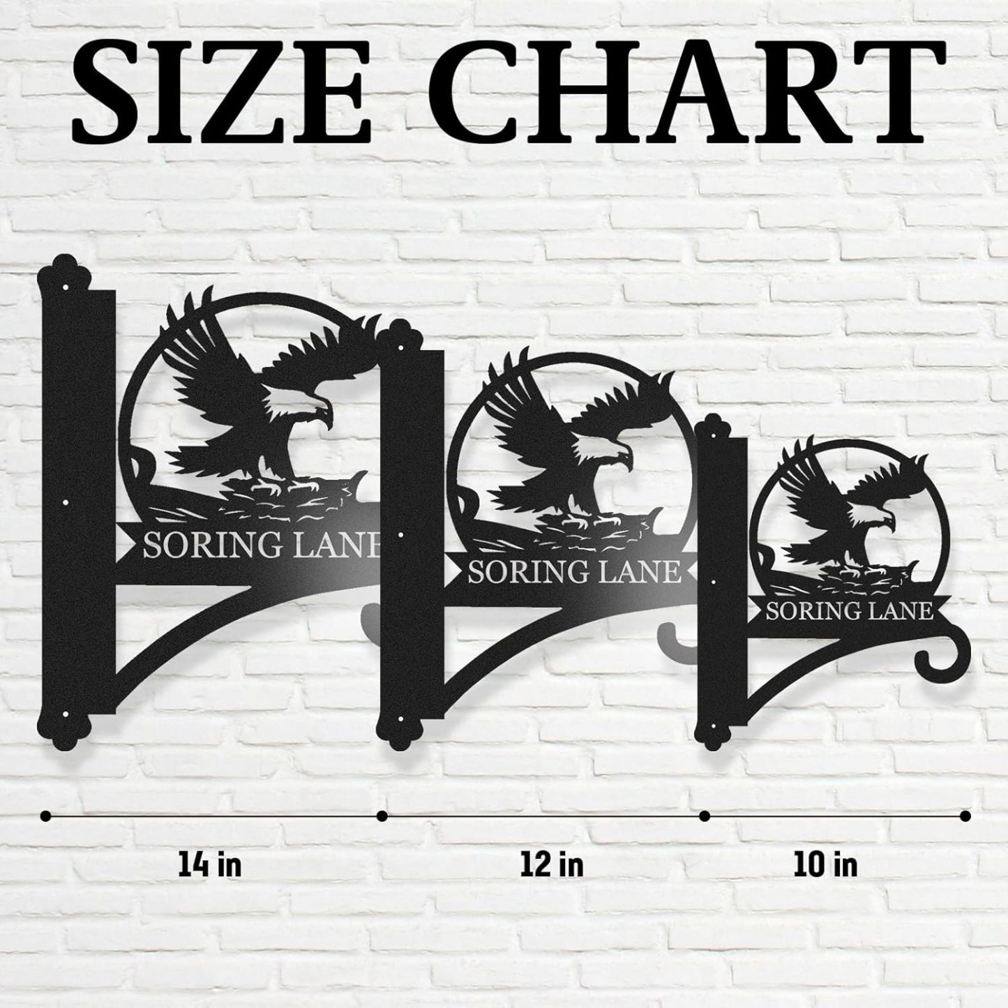 Personalized Iron Hanging Plant Bracket, Customizable Decorative Wall Plant Hanger Indoor Outdoor, Custom Name Bird Feeder Hook, Anti Rust Metal Hook for Wind Chimes Lantern