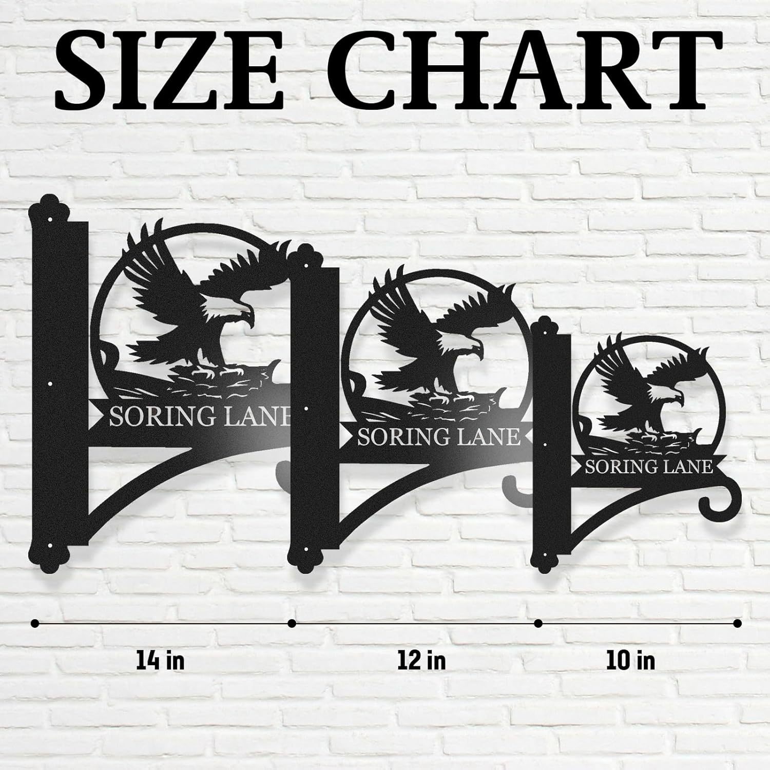 Personalized Iron Hanging Plant Bracket, Customizable Decorative Wall Plant Hanger Indoor Outdoor, Custom Name Bird Feeder Hook, Anti Rust Metal Hook for Wind Chimes Lantern