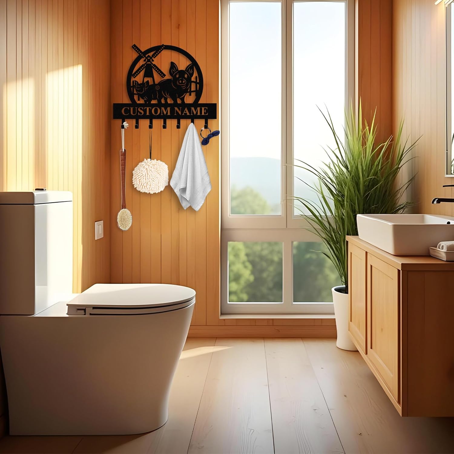 Personalized Key Holder for Wall, Custom Camping Wall Key Hooks with Name-MetalsignX