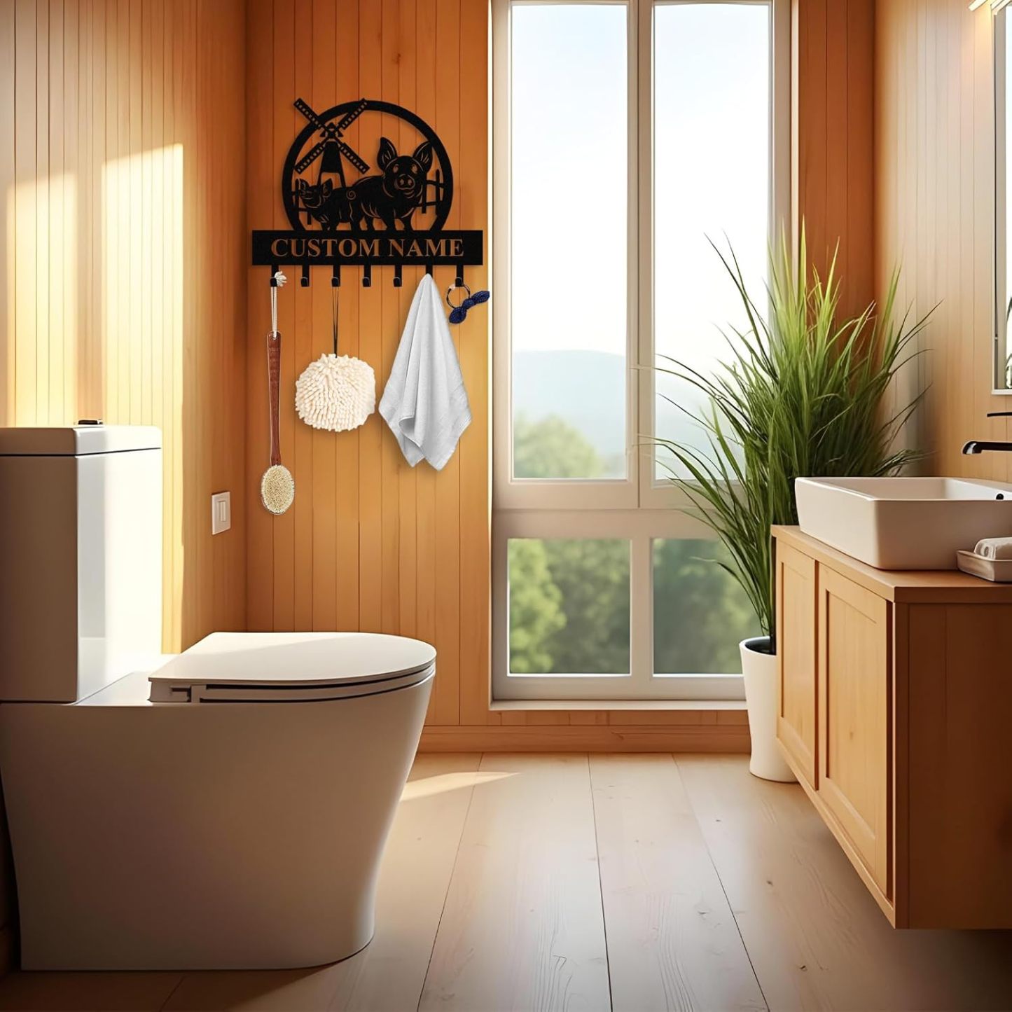 Personalized Key Holder for Wall, Custom Camping Wall Key Hooks with Name-MetalsignX