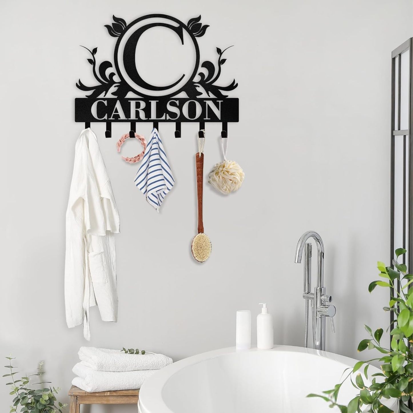 Custom Metal Key Holders, Nature-Inspired Wall Decor for Home Organization, Personalized Key Storage-MetalsignX