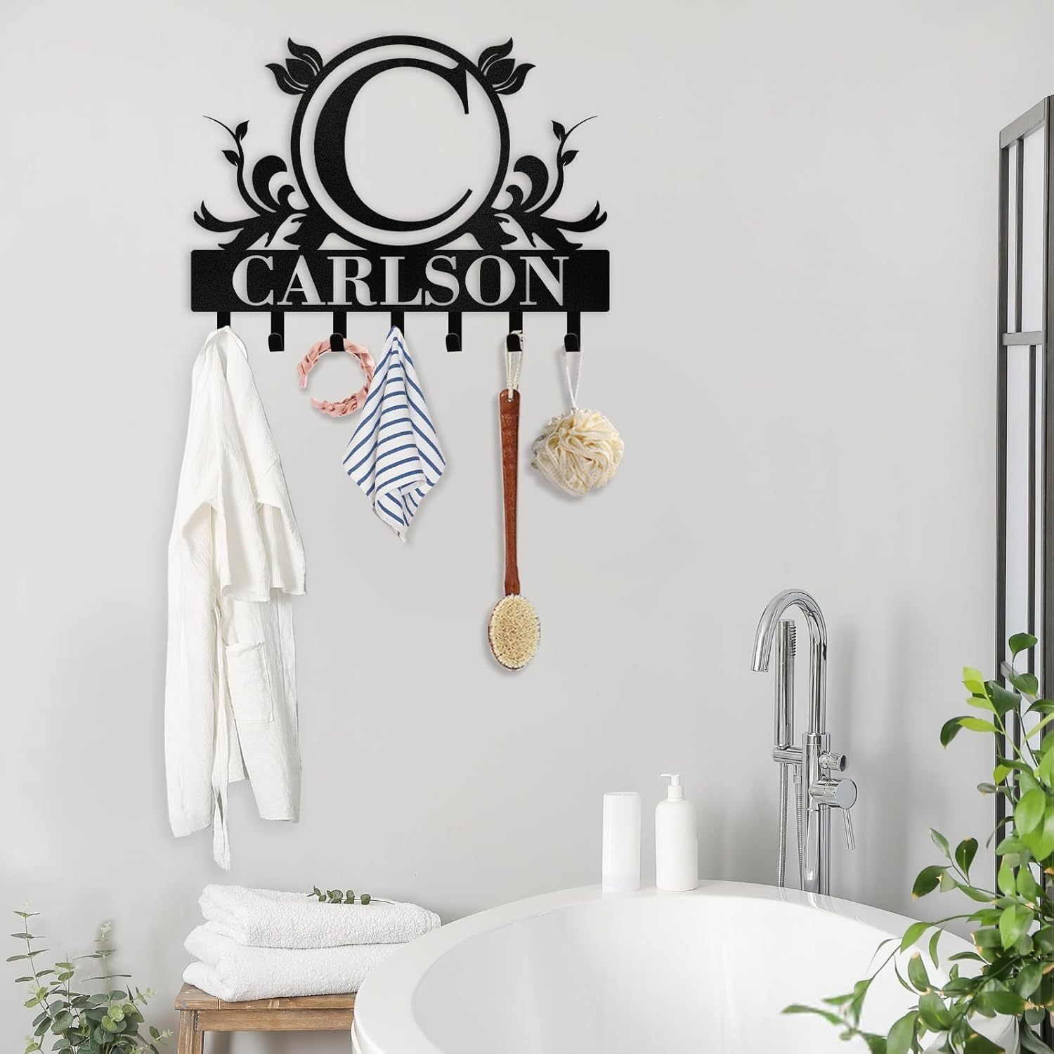 Custom Metal Key Holders, Nature-Inspired Wall Decor for Home Organization, Personalized Key Storage-MetalsignX