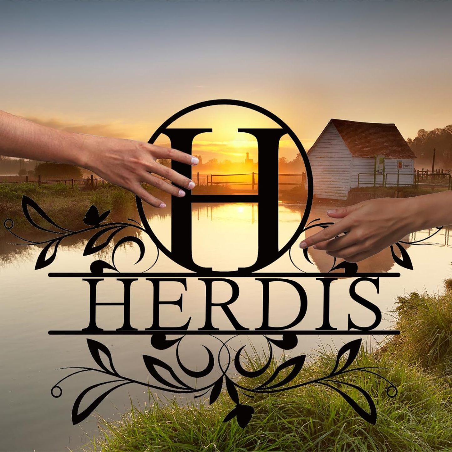 Rustic Family Name Sign - Custom Metal Wall Art for Weddings & Special Occasions-MetalsignX