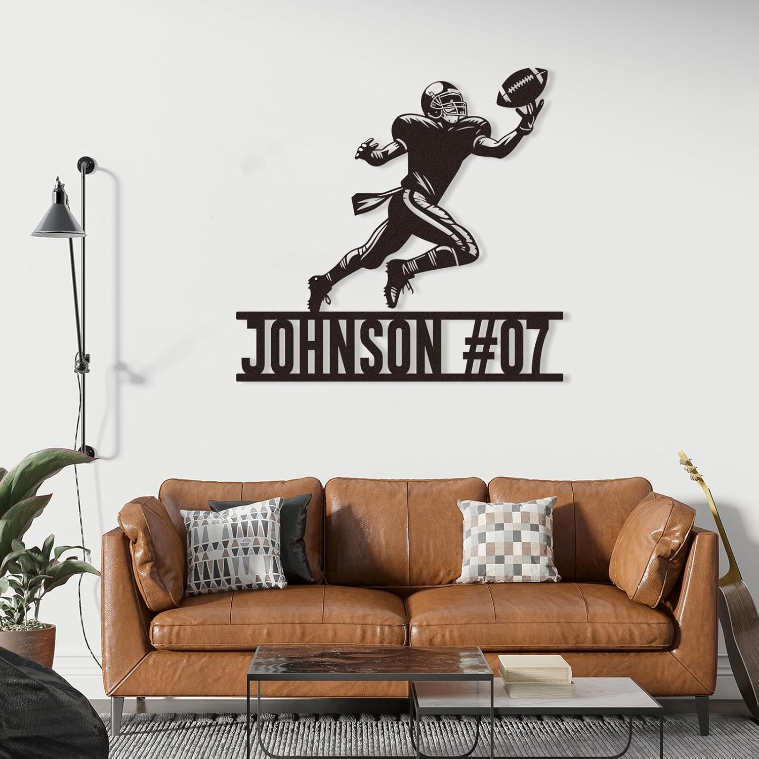 Personalized Football Metal Sign, Metal Signs Customized, Custom Ball Football Metal Wall Art, Custom Signs Outdoor Metal, Custom Name Sign Football Room Decor for Boys