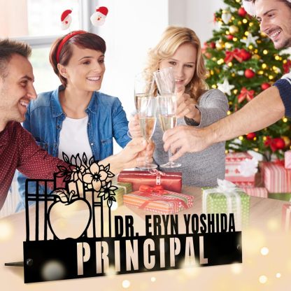  Custom Family Name Plate for Desk, Metal Sign Name Tags, Personalized Desk Accessories-MetalsignX