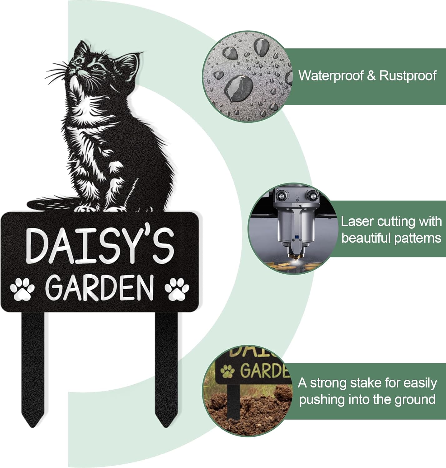 Elegant Iron Pet Memorial , Custom Plaque for Cats & Dogs, Indoor & Outdoor Display-MetalsignX