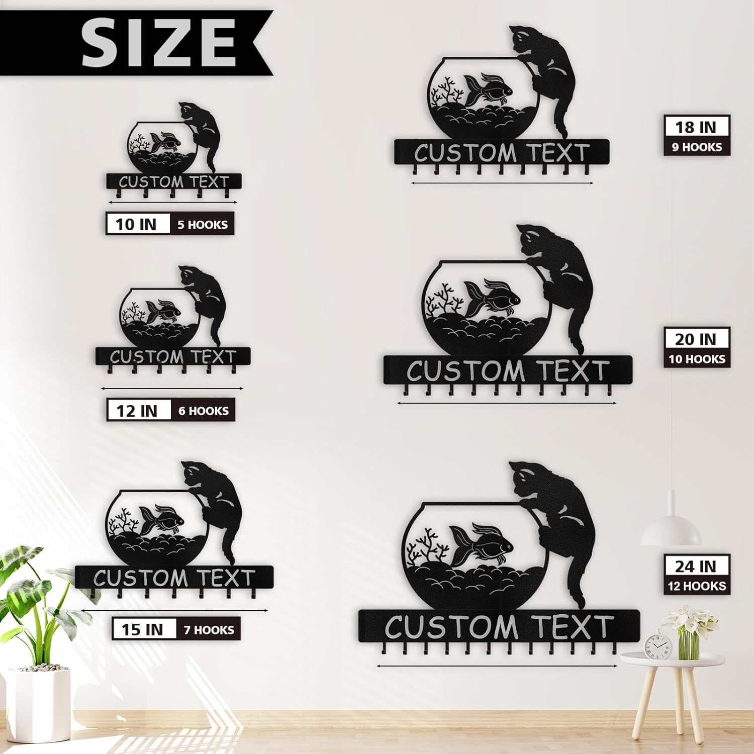 Custom Dog Leash Holder for Wall, Custom Metal Key Holder Wall Mount-MetalsignX