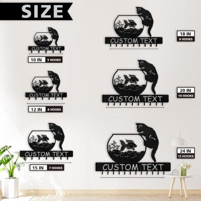 Custom Dog Leash Holder for Wall, Custom Metal Key Holder Wall Mount-MetalsignX