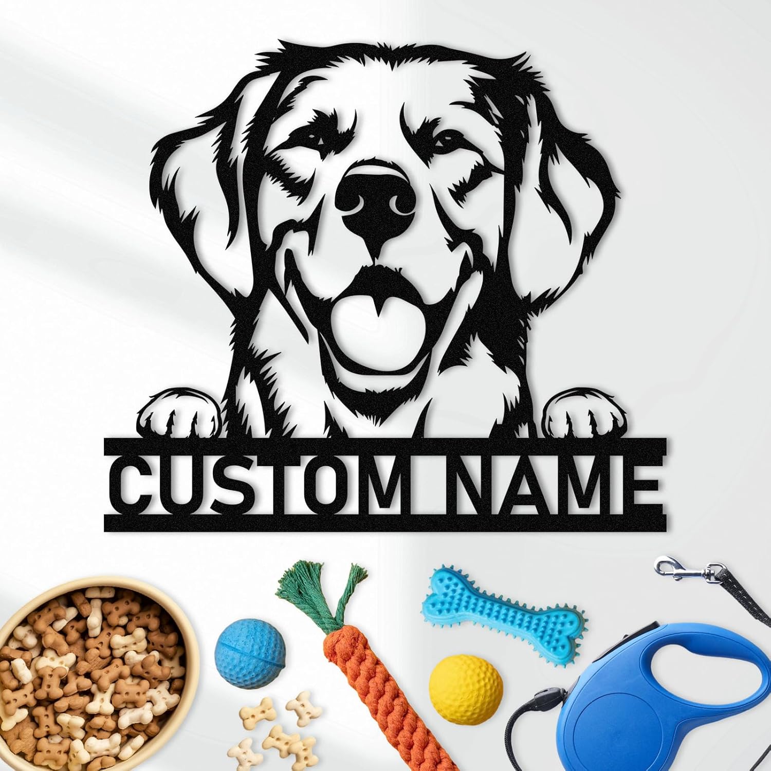 Custom Dog Iron Sign , Personalized Metal Wall Decor for Pet Lovers & Home Spaces-MetalsignX