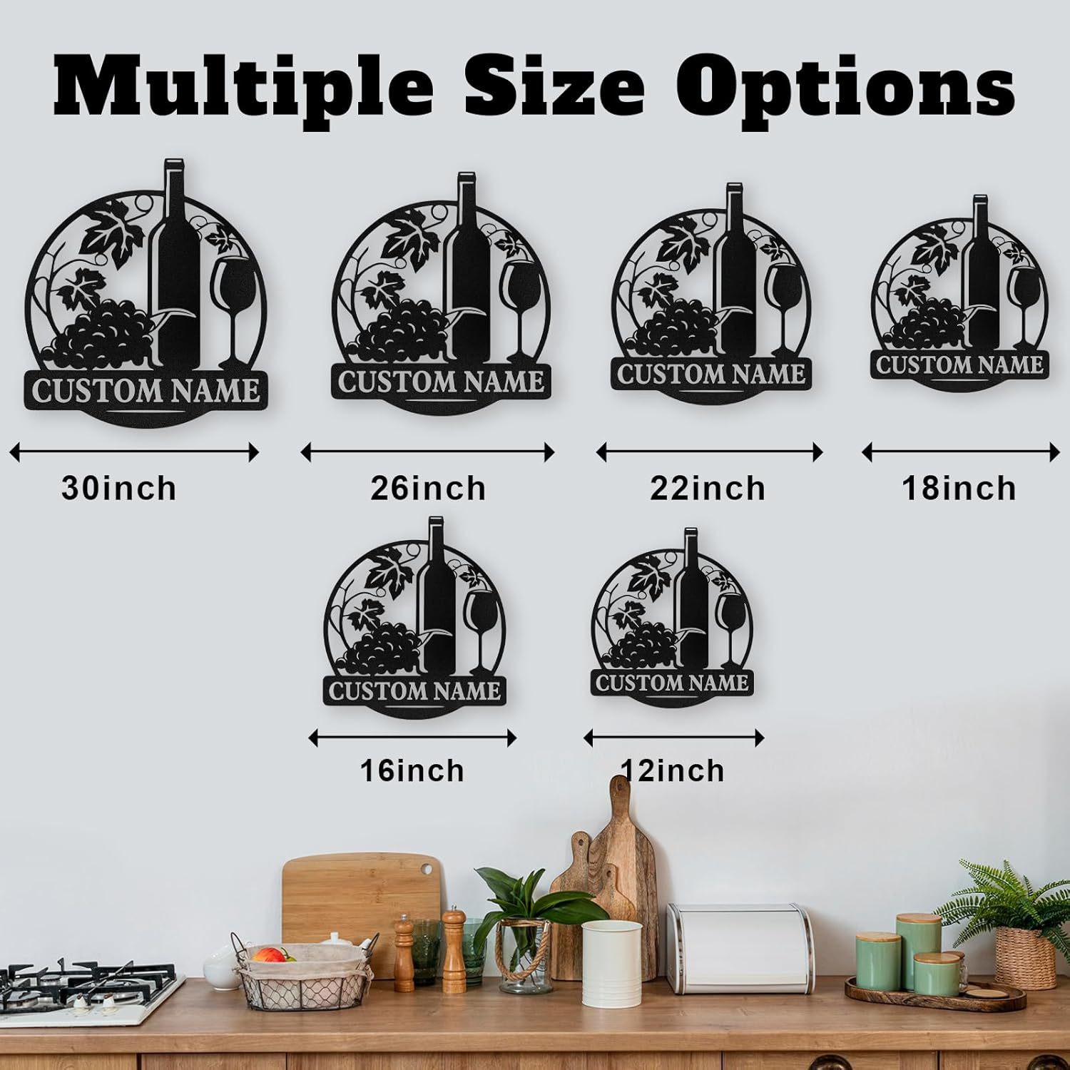 Personalized Kitchen Wall Plaque - Coffee, BBQ & Wine Metal Art for Food Lovers-MetalsignX