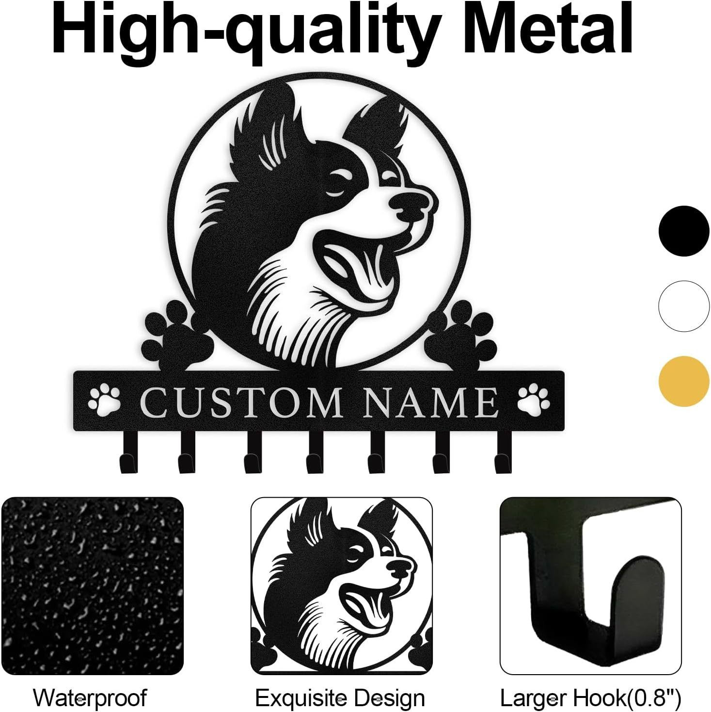 Personalized Key Holder on Wall, Custom Key Hanger Wall Mount with Name-MetalsignX